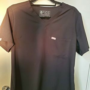 FIGS one pocket black shirt